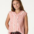 BLOOM PINK RUFFLE TOP