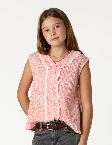 BLOOM PINK RUFFLE TOP