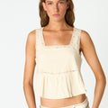 ECRU SQUARE NECK TOP