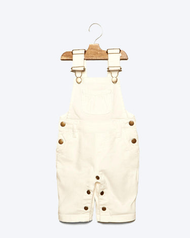 WHITE BABY OVERALLS