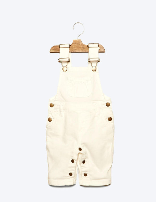 WHITE BABY OVERALLS