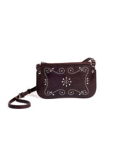 BURGUNDY STUDDED BAG