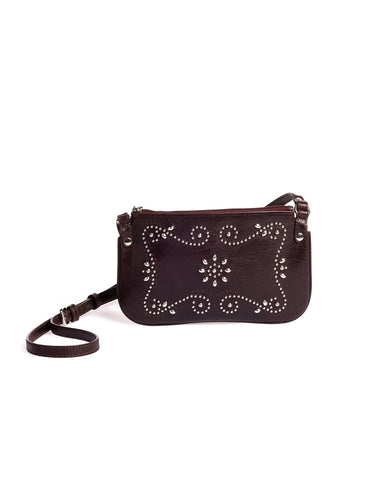 BURGUNDY STUDDED BAG
