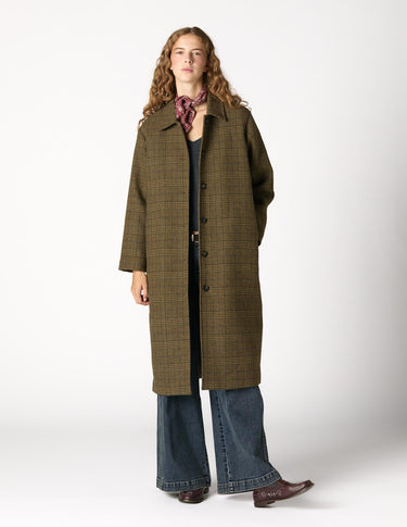 ABRIGO CUELLO PICO CUADRO GREEN