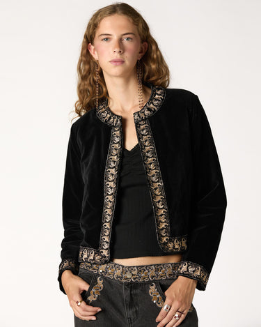 EMBROIDERED VELVET JACKET
