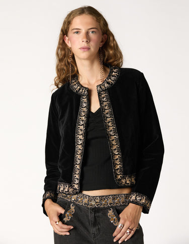 EMBROIDERED VELVET JACKET