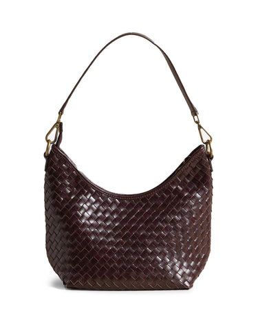 BROWN WOVEN MINI BAG