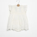 EMBROIDERED ECRU DRESS