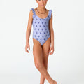 RUFFLED BUTI BLUE SWIMSUIT