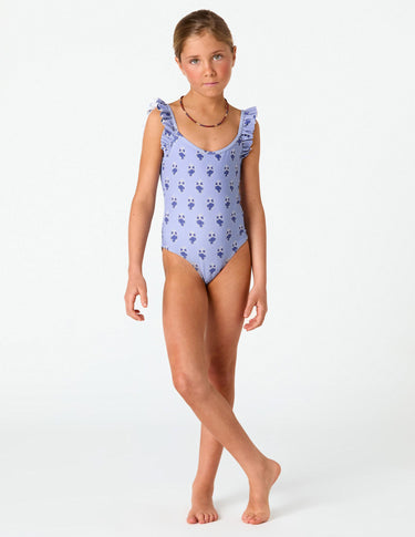 RUFFLED BUTI BLUE SWIMSUIT