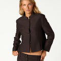 BLAZER RAYA DIPLOMATICA PLIEGUE MARRON
