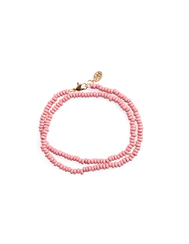 LONG BEAD NECKLACE PINK