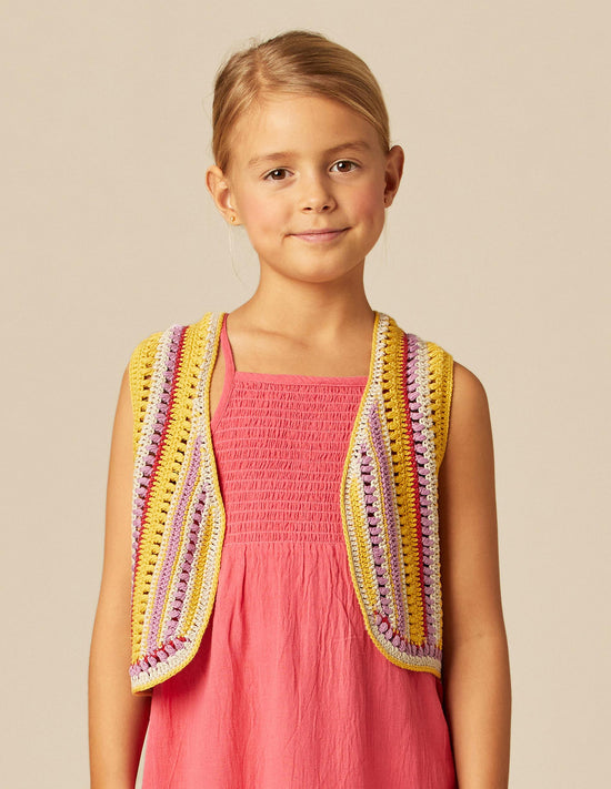 CHALECO TRICOT MOSTAZA