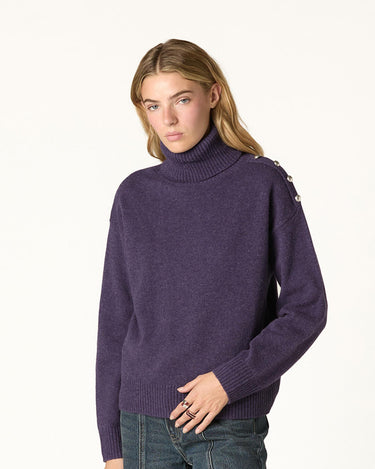 PENSÉE BUTTON TURTLENECK SWEATER