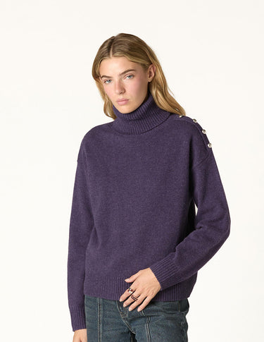 PENSÉE BUTTON TURTLENECK SWEATER