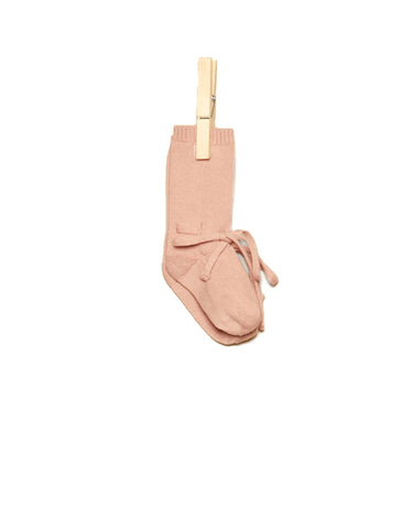 PINK KNITTED BABY BOOTIE