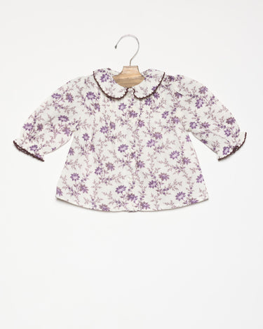 CAMISA BRIGHT FLOWERS PLUM