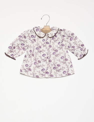 CAMISA BRIGHT FLOWERS PLUM