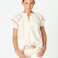 CAMISA MANGA PICOTING WHITE