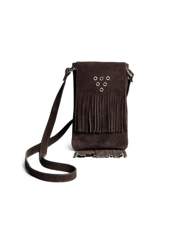 BOLSO ANTE FLECOS MARRÓN