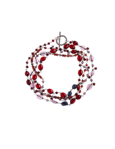 LONG NECKLACE BERRY STONES