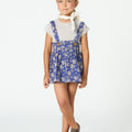 WAVE FLORAL STRAP SKIRT