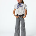 GRAY CROSSED POCKET TROUSERS