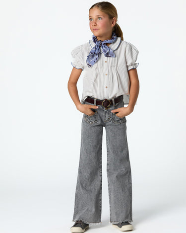 GRAY CROSSED POCKET TROUSERS