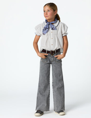 GRAY CROSSED POCKET TROUSERS