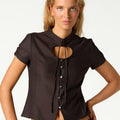 CAMISA RAYA MARRÓN