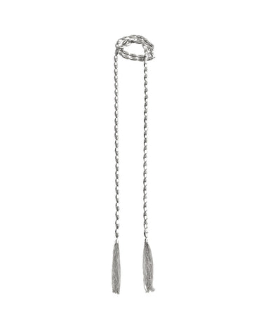 COLLAR CADENA LARGA PLATEADO