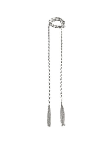 COLLAR CADENA LARGA PLATEADO
