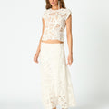 WHITE LACE SKIRT