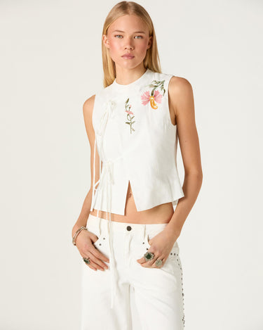 EMBROIDERED LINEN SHIRT