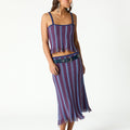 MULTICOLORED FRINGED SKIRT