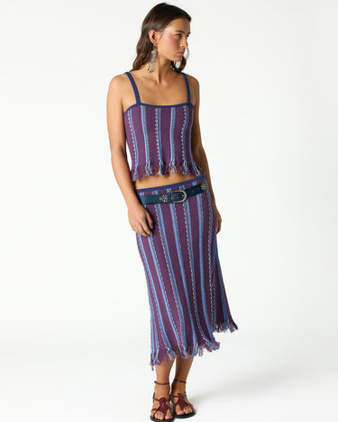 MULTICOLORED FRINGED SKIRT