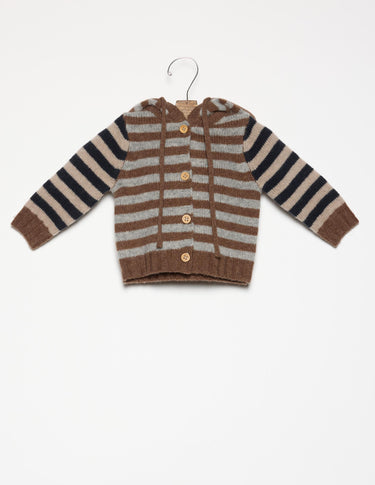 CHAQUETA PUNTO RAYA BROWN