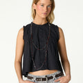 ANTHRACITE DUNGAREE TOP