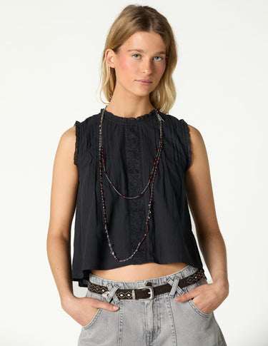 ANTHRACITE DUNGAREE TOP