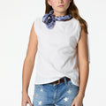 BLUE DENIM SHORTS WITH STARS