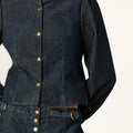BLUE CORDUROY JACKET WITH SNAPS