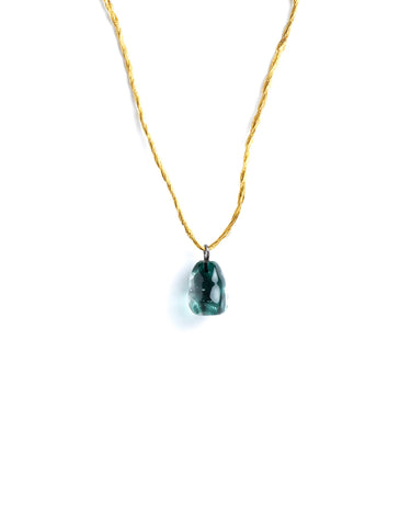 GREEN TEARDROP NECKLACE