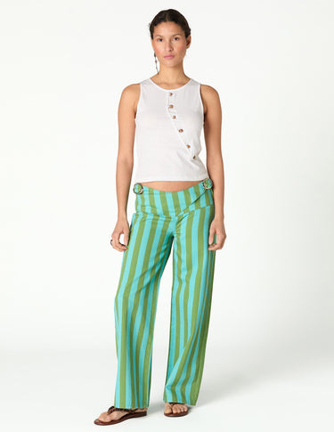 BLUE STRIPED TROUSERS