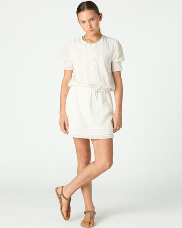 PUFF SLEEVE DRESS WHITE