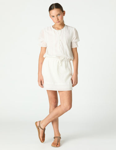 PUFF SLEEVE DRESS WHITE