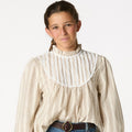 CAMISA ENCAJE FLECHA CHOCOLATE