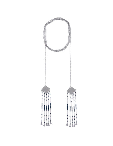 SQUARE BLUE NECKLACE