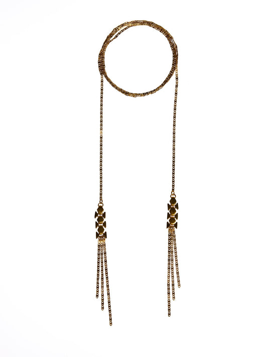 COLLAR CADENA LARGA DORADA