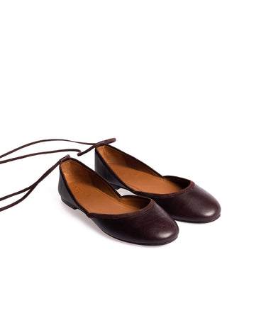 BURGUNDY STRAP BALLET FLAT