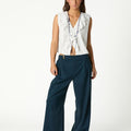 DOUBLE BUTTON TAB TROUSERS